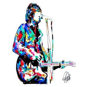 Syd Barrett Pink Floyd Singer Guitar Rock Music Poster Print Wall Art 18x24